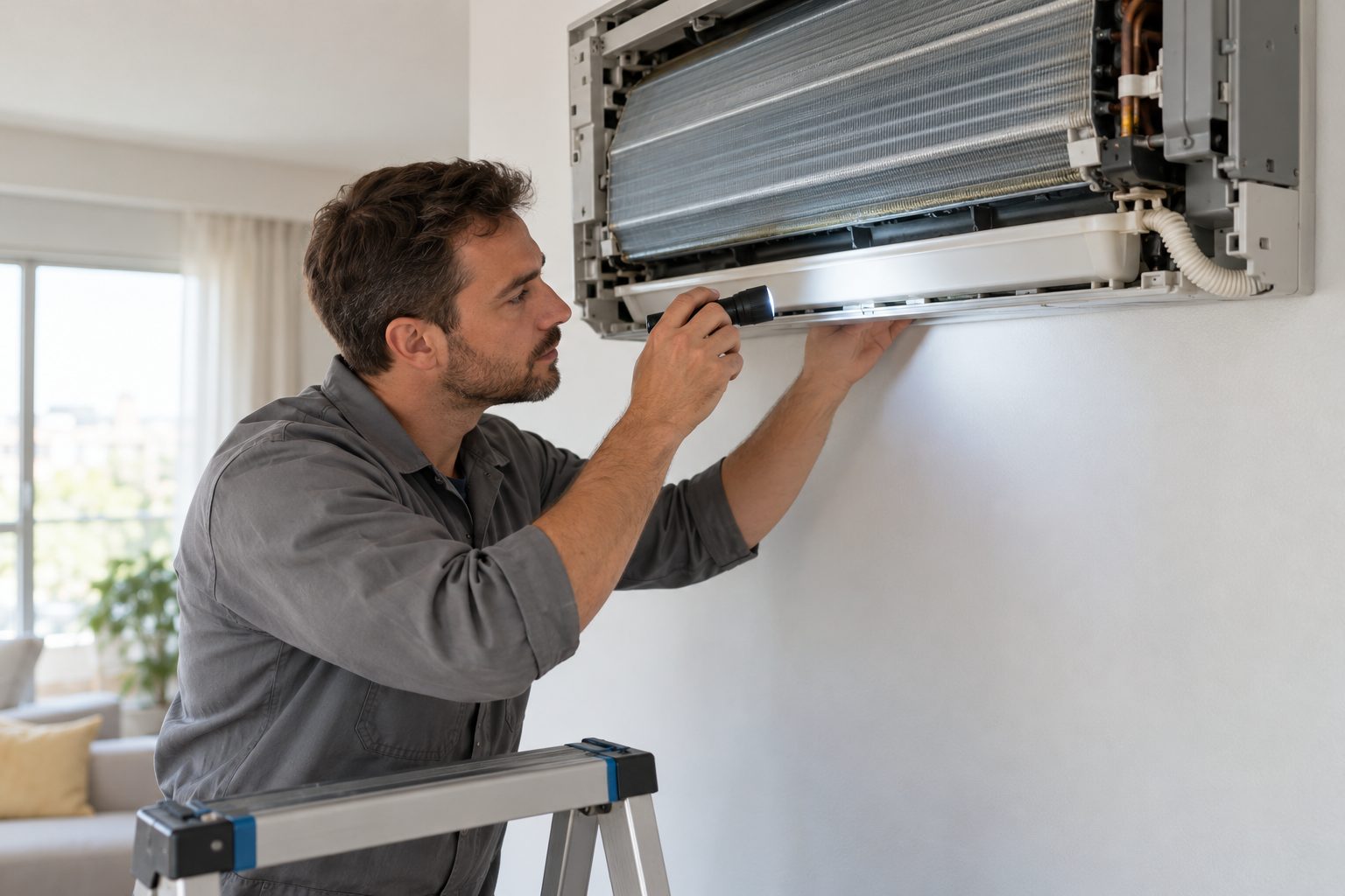 Проверка дренажа кондиционера
